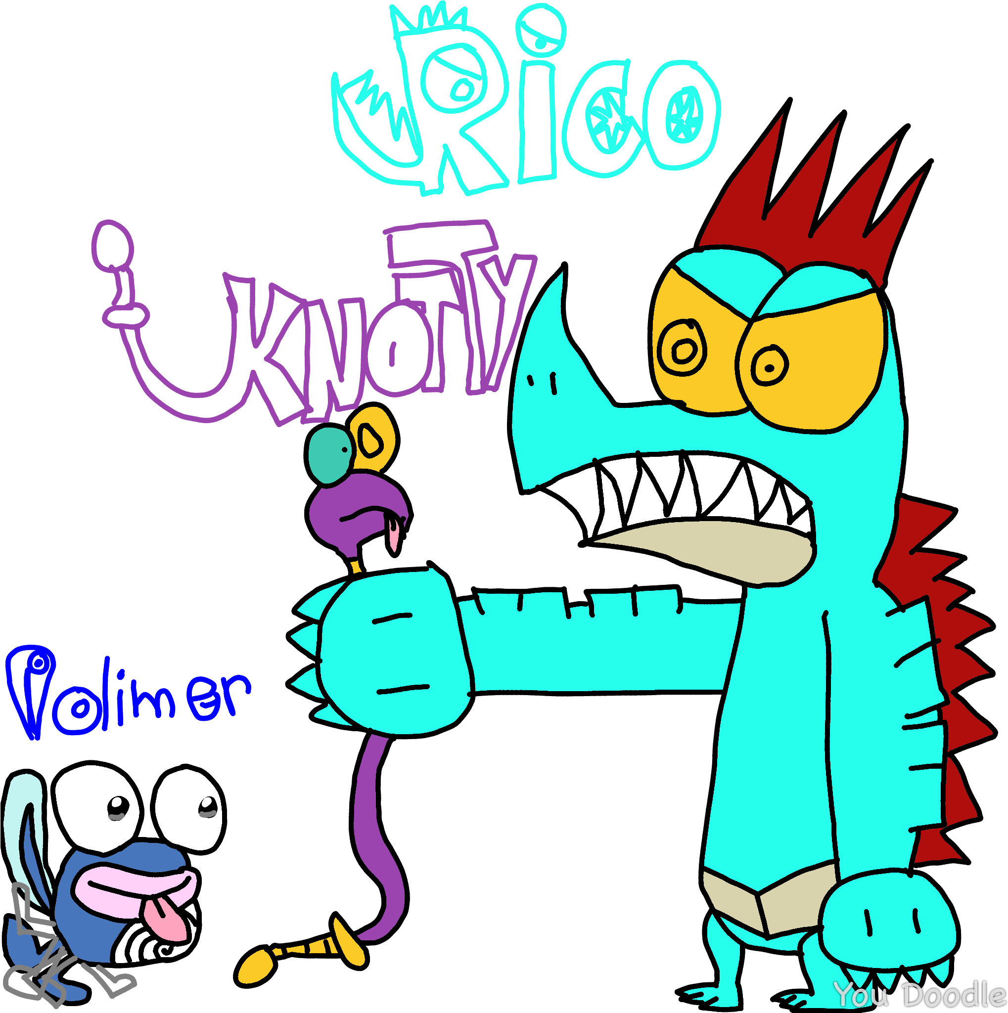 Rare Image Of Knotty And Polimer 🐉🐸🐊 Sea Serpent, Clipart (2048x2048), Png Download