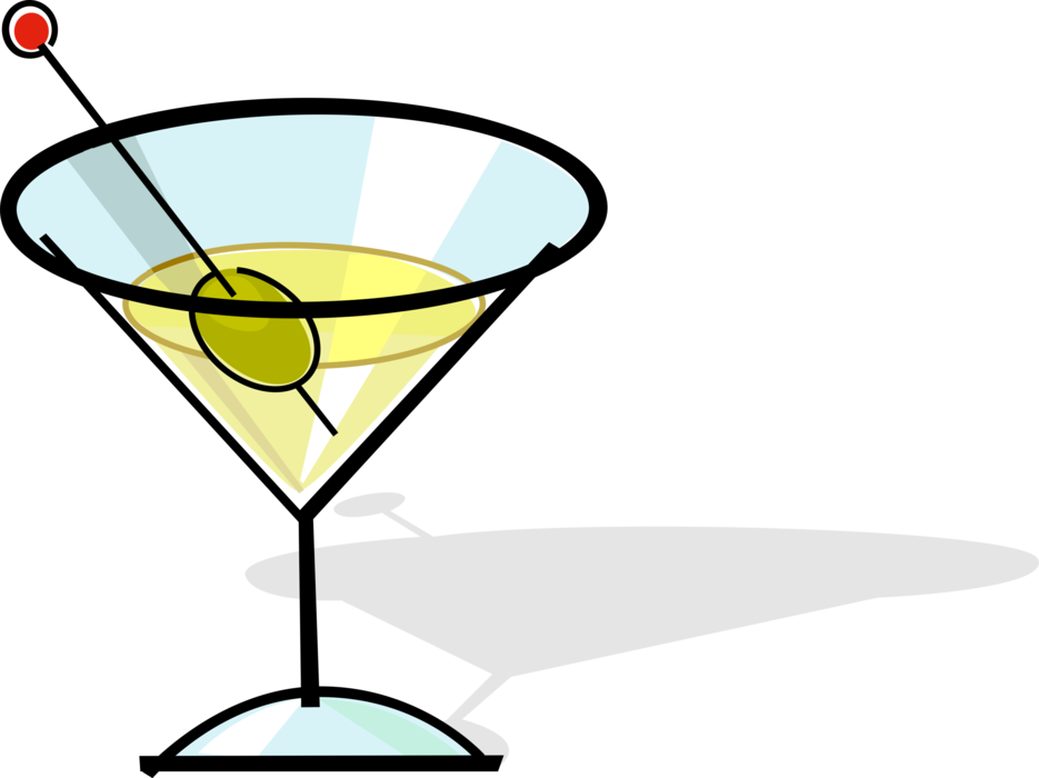 Martini Image Illustration Of Alcohol Beverage Clipart (935x700), Png Download