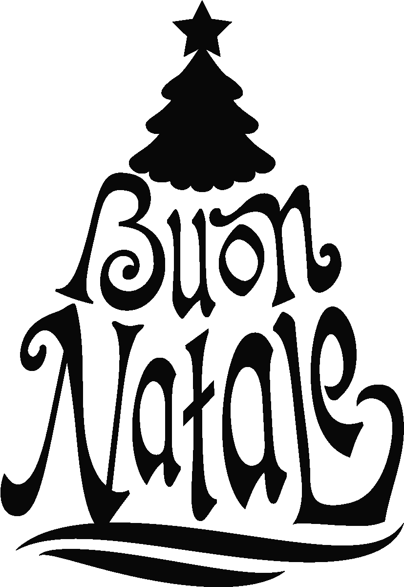 Sticker Décoratif De Noël Italien Clipart (1200x1200), Png Download