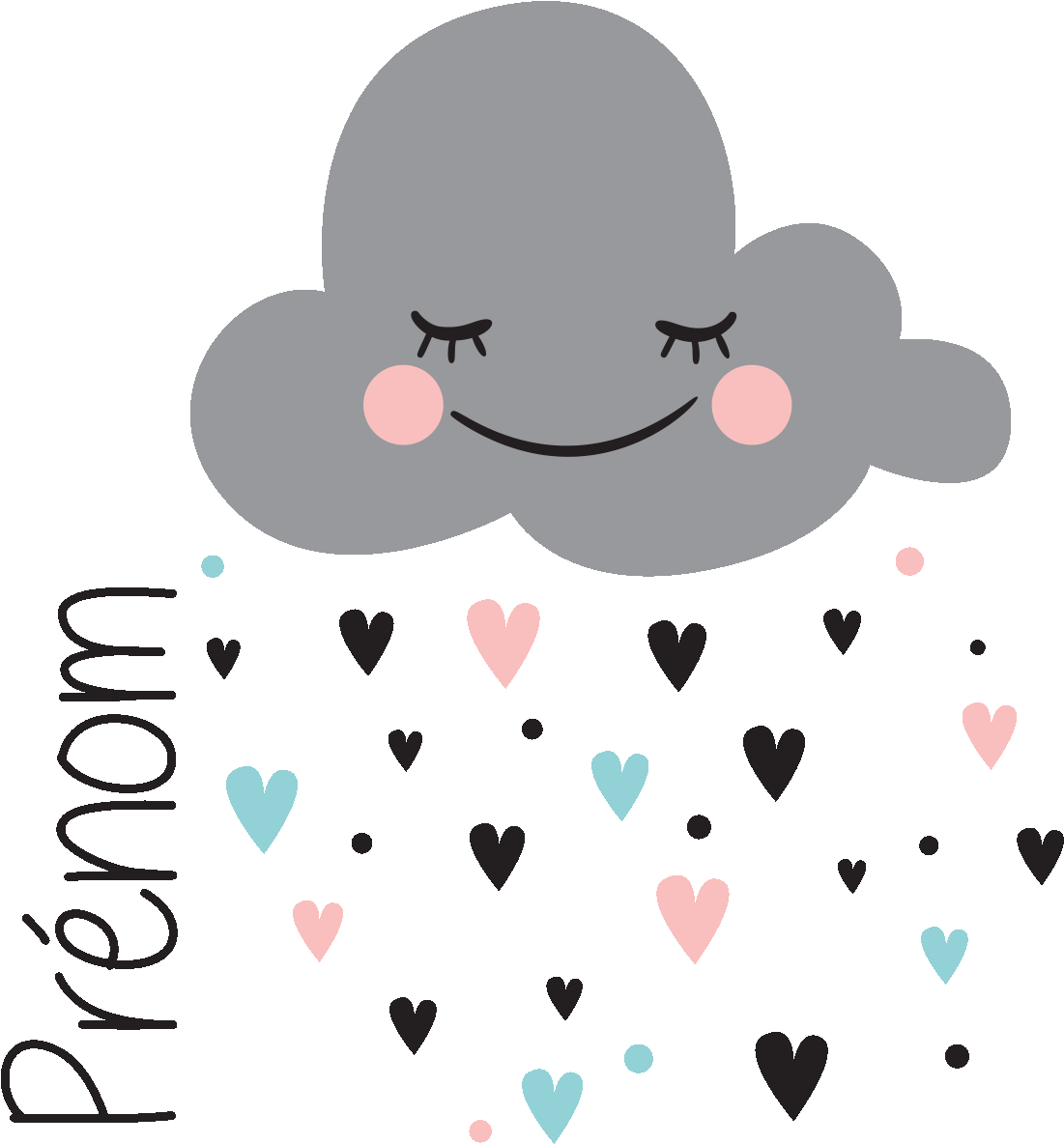Sticker Prenom Personnalise Nuage Amoureux Ambiance Clipart Full Size Clipart Pinclipart