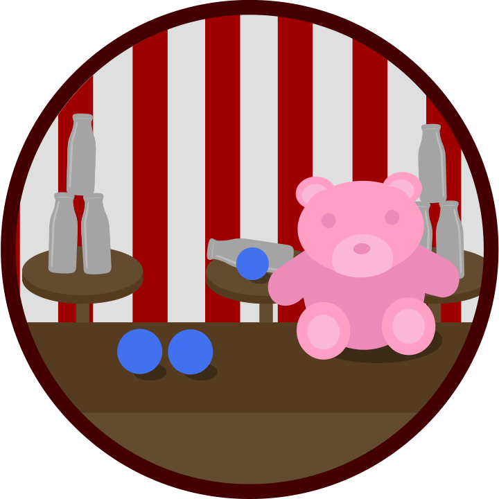 Name, Milk Bottle Toss Teddy Clipart (720x720), Png Download
