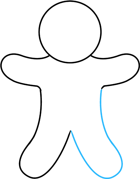 How To Draw Gingerbread Man Clipart (680x678), Png Download