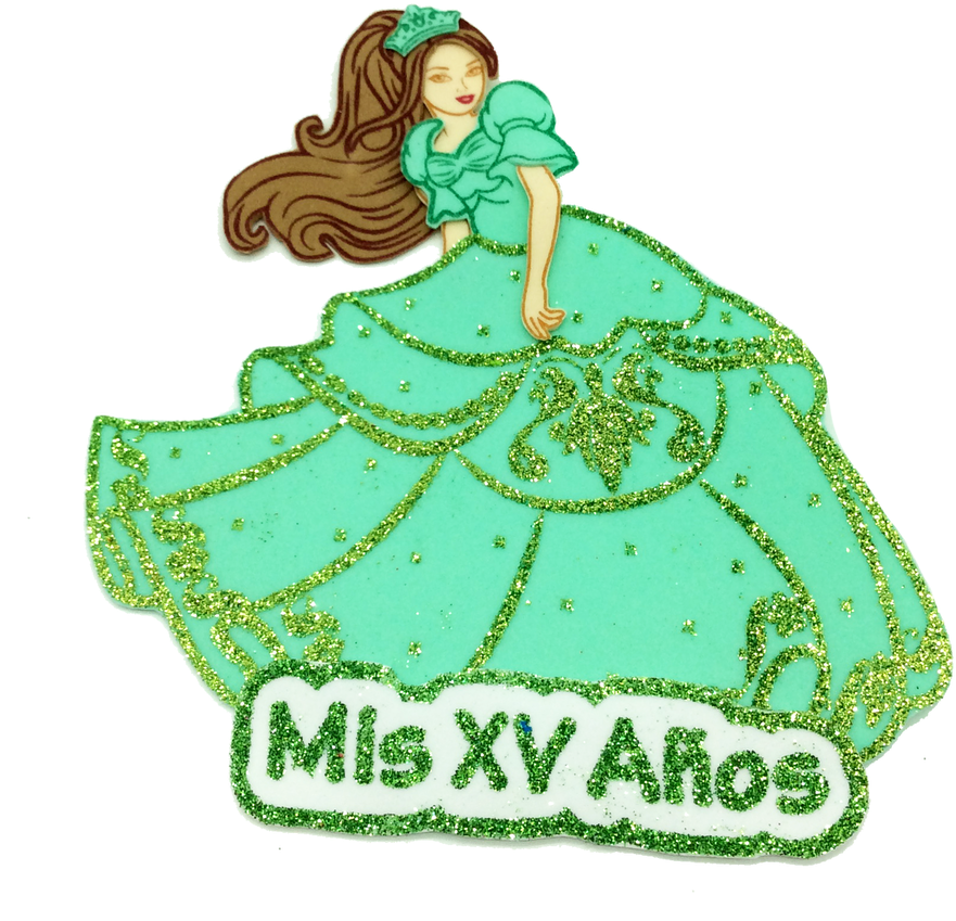 8" Quinceanera Foami Figurine Clipart (950x934), Png Download