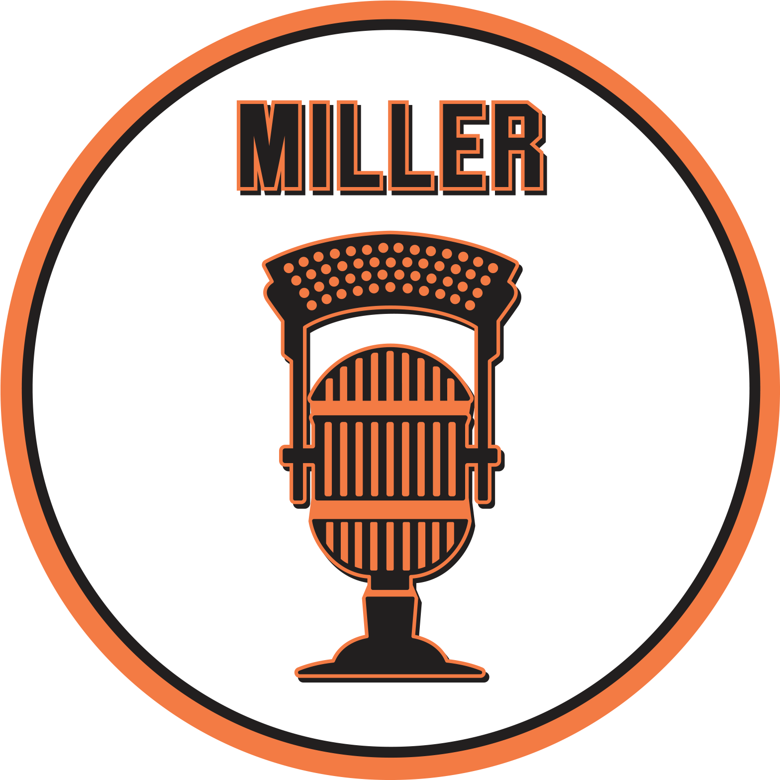 Jon Miller Microphone Sticker Clipart (1600x1600), Png Download