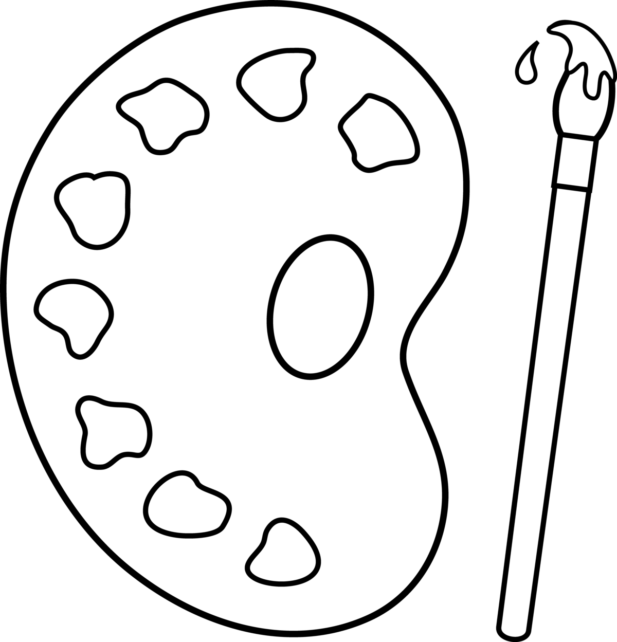 Palette And Brush Svg Vector File, Vector Clip Art - Png Download (1200x1249), Png Download