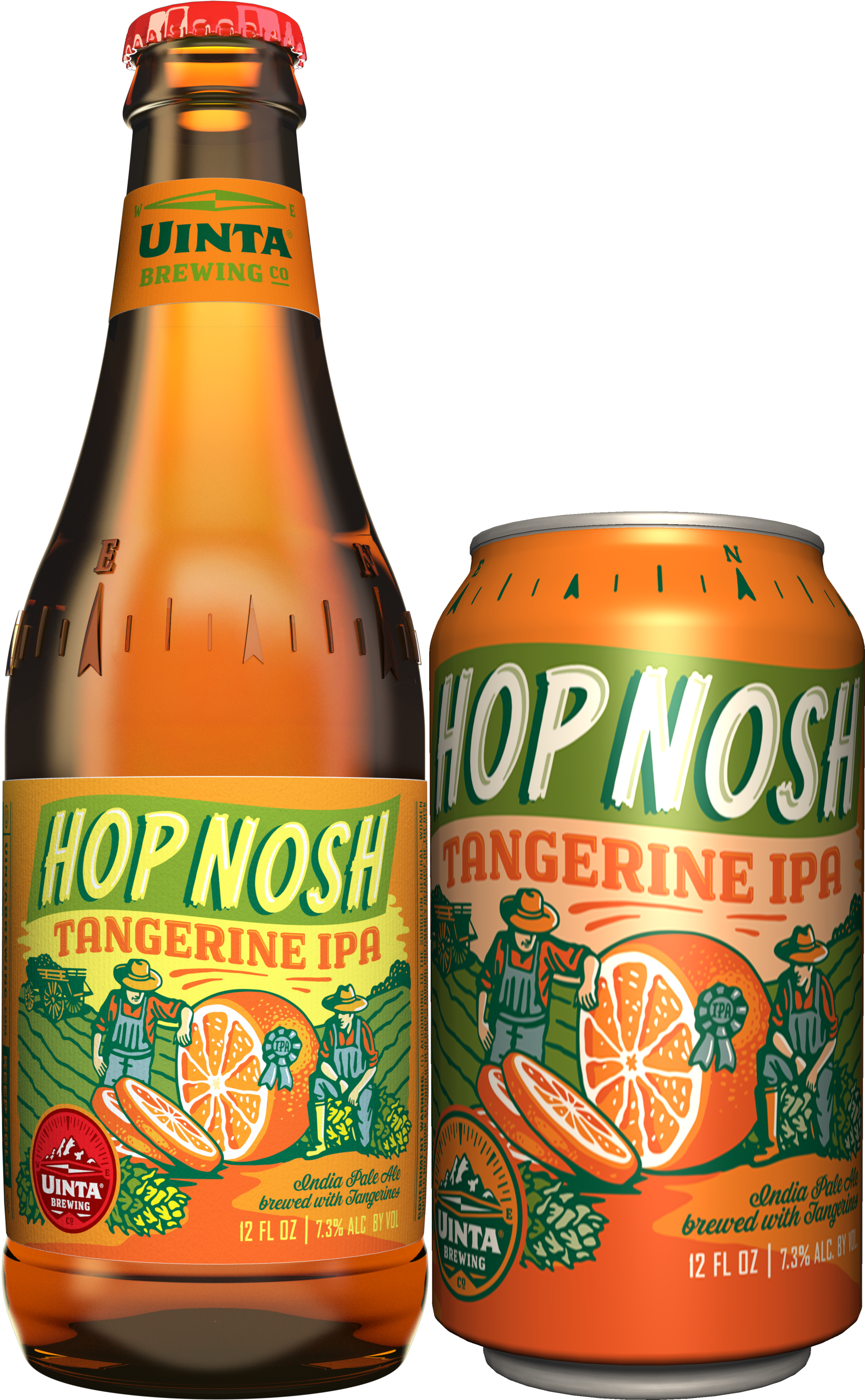 Hop Nosh Tangerine Bottle Clipart (1904x2896), Png Download