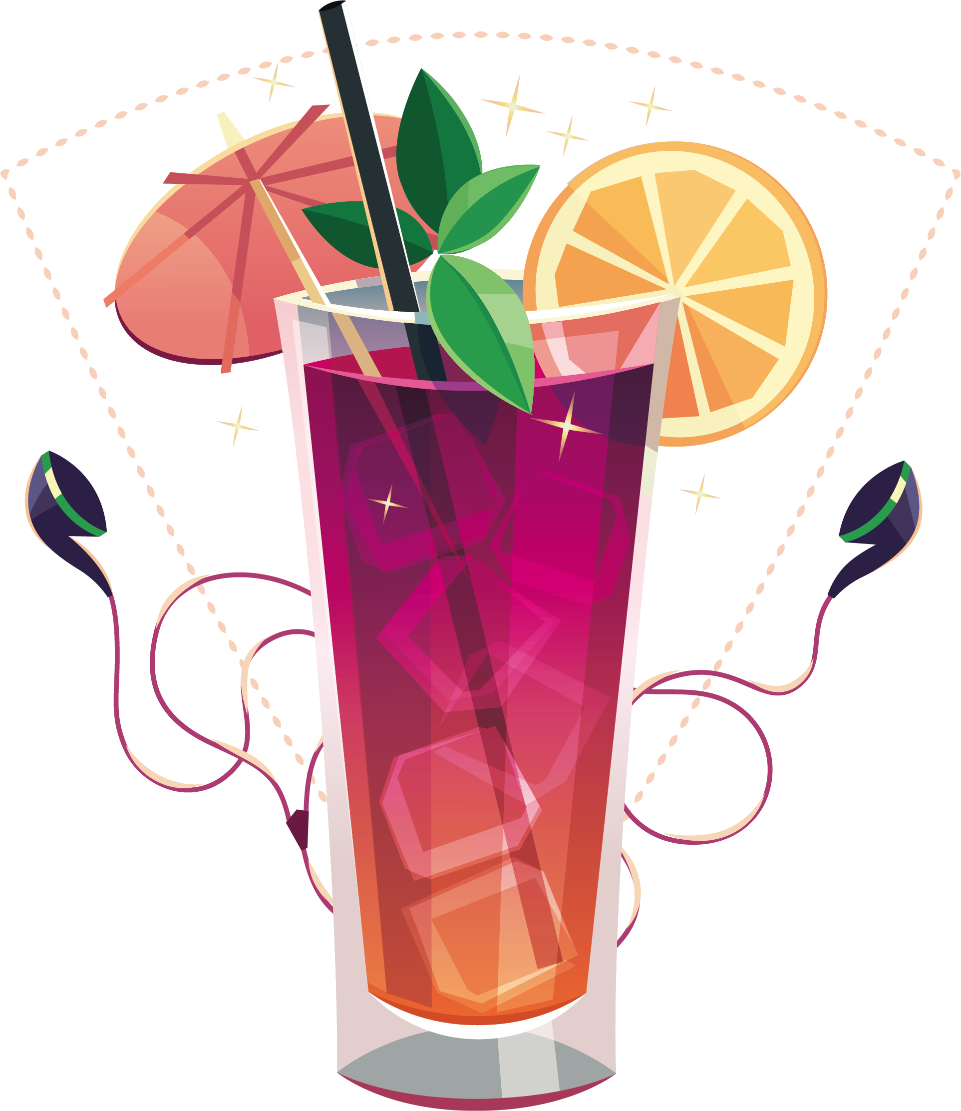 Juice Drink Cartoon Poster Promotional Material Transprent Clipart (1925x2224), Png Download