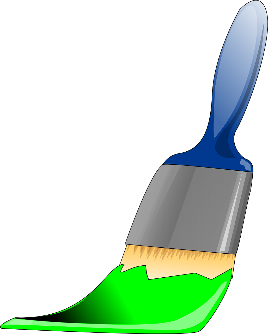 Paint Paintbrush Green Brush Png Image Clipart - Full Size Clipart
