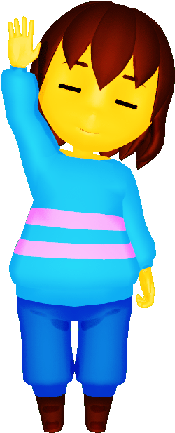 Greenwaves31 Waving Frisk At Two Speeds For Your Convenience Clipart (500x750), Png Download