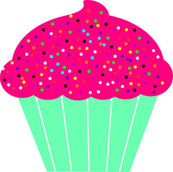 Lt Green Cupcake Clip Art - Png Download (600x596), Png Download