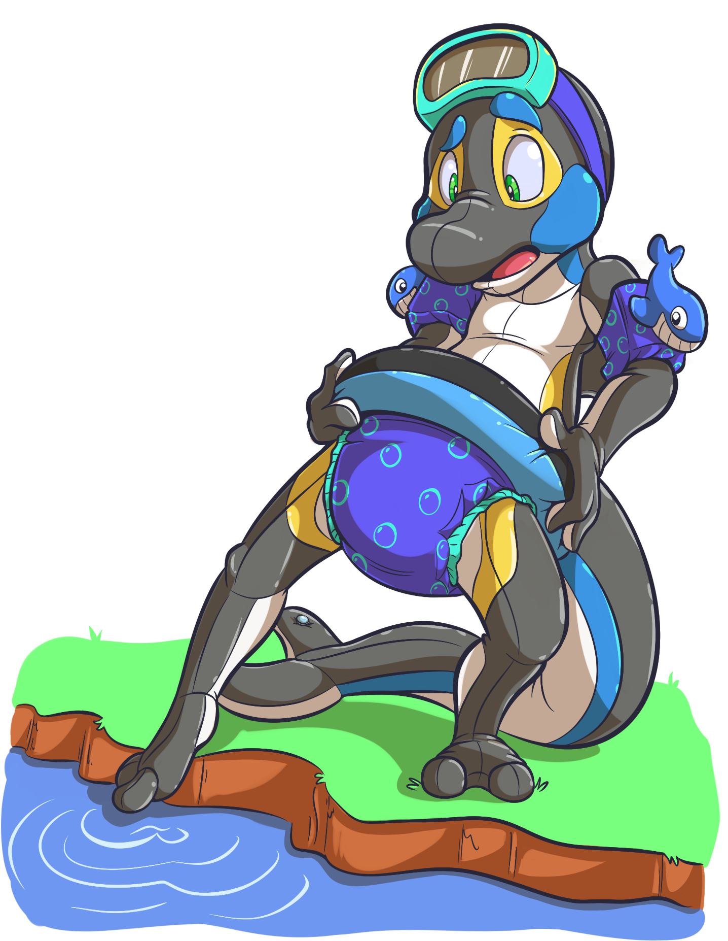 Taking A Dip Clipart (1530x1920), Png Download