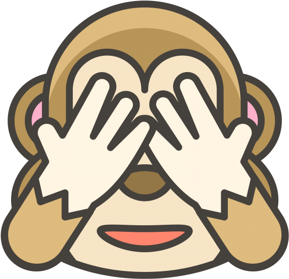 See No Evil Monkey Emoji Clipart (866x650), Png Download