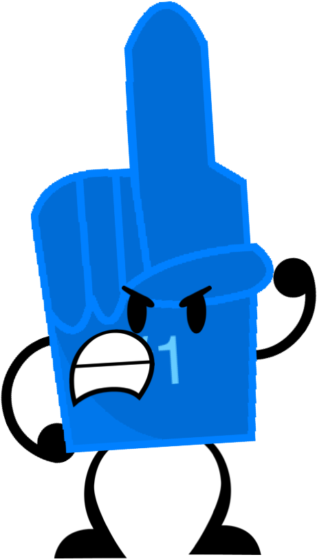 Foam Finger Pose Clipart (518x819), Png Download
