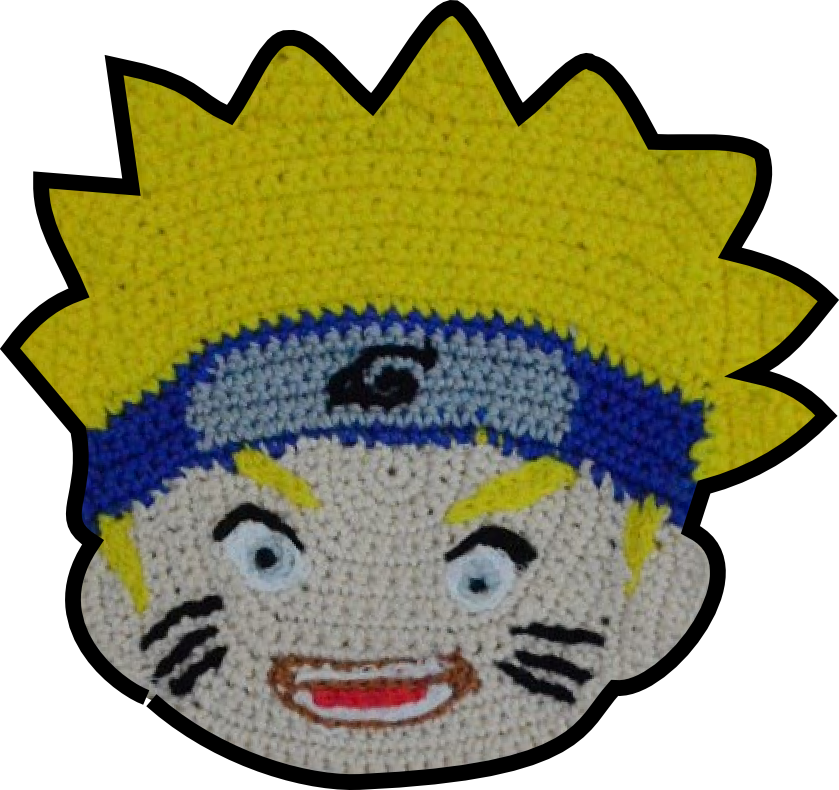 Crocheted Naruto Chibi Clipart (839x790), Png Download