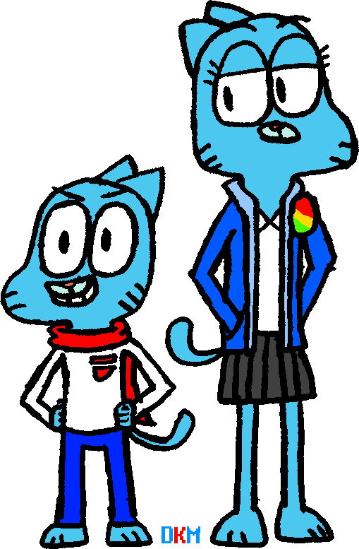 Cheeky Cat Kid And La Clipart (509x777), Png Download