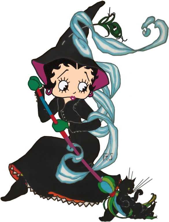 Animated Betty Boop Halloween Clipart (600x800), Png Download