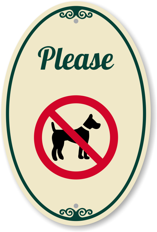 No Dogs Allowed Signaturesign Clipart (542x800), Png Download