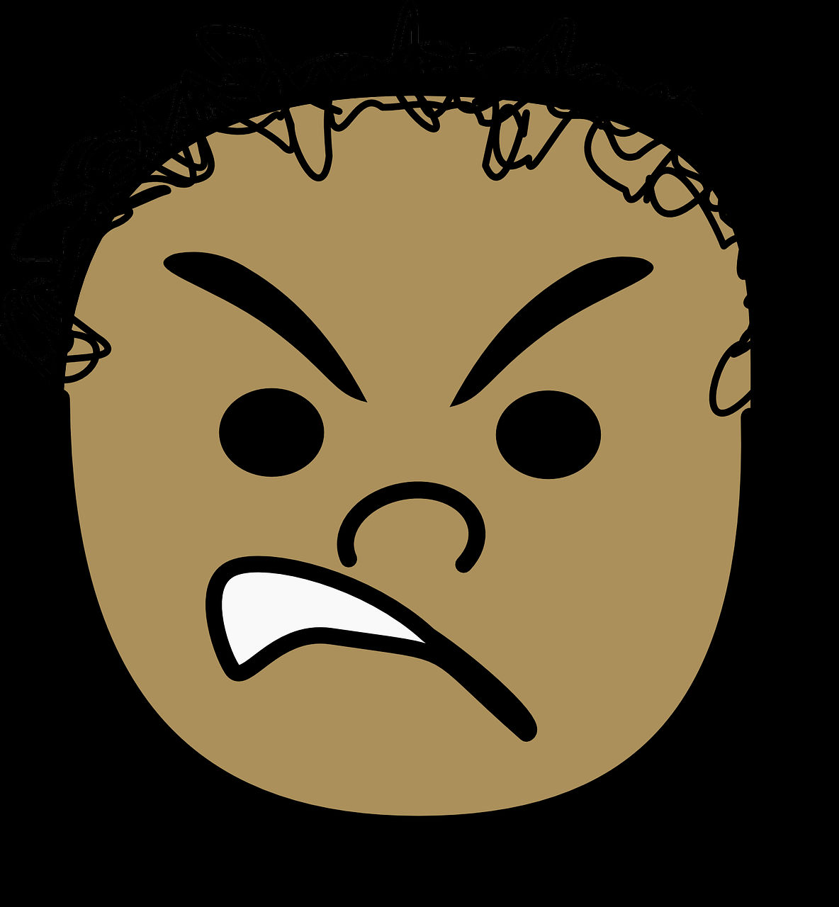 Grumpy, Angry, All Or Nothing Thinking, Clipart (1184x1280), Png Download