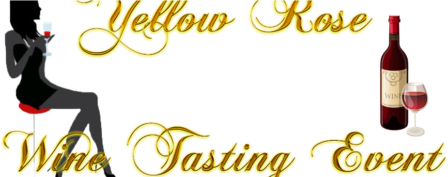 Yellow Rose Monthly Wine Tasting Event Clipart (935x365), Png Download
