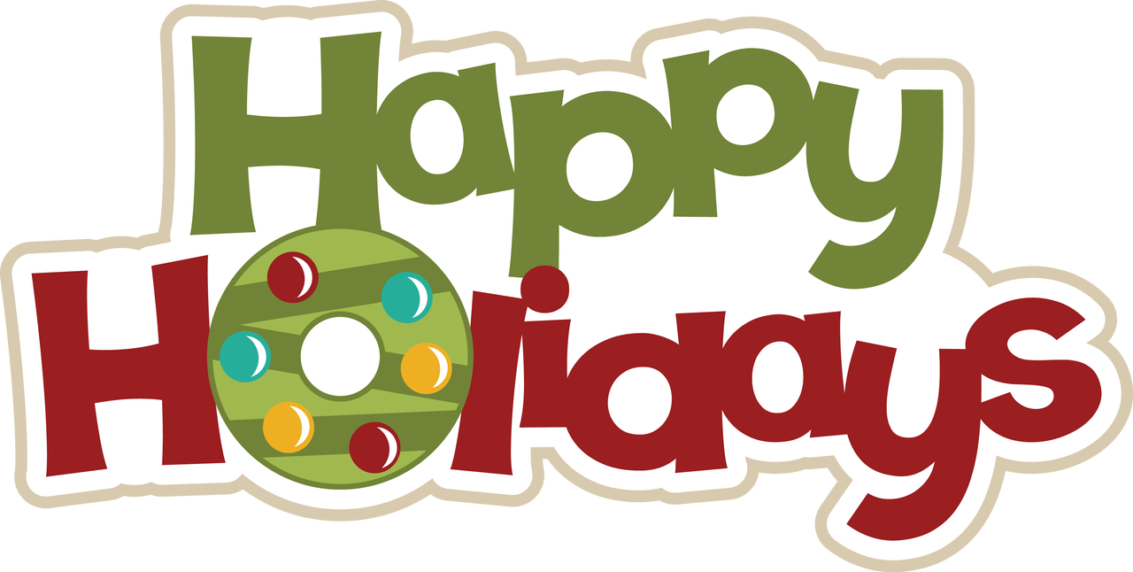 Happy Holidays Christmas Title, $0 Clipart (1280x646), Png Download