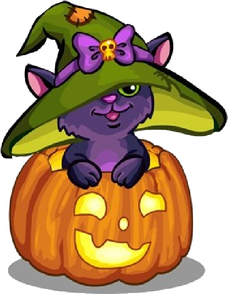 Halloween Cat Clip Art Clipart Cat Kitten Clip Art - Png Download (600x600), Png Download