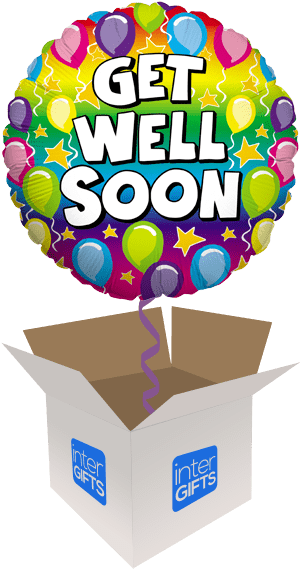 Get Well Soon Rainbow Balloons Clipart (568x568), Png Download