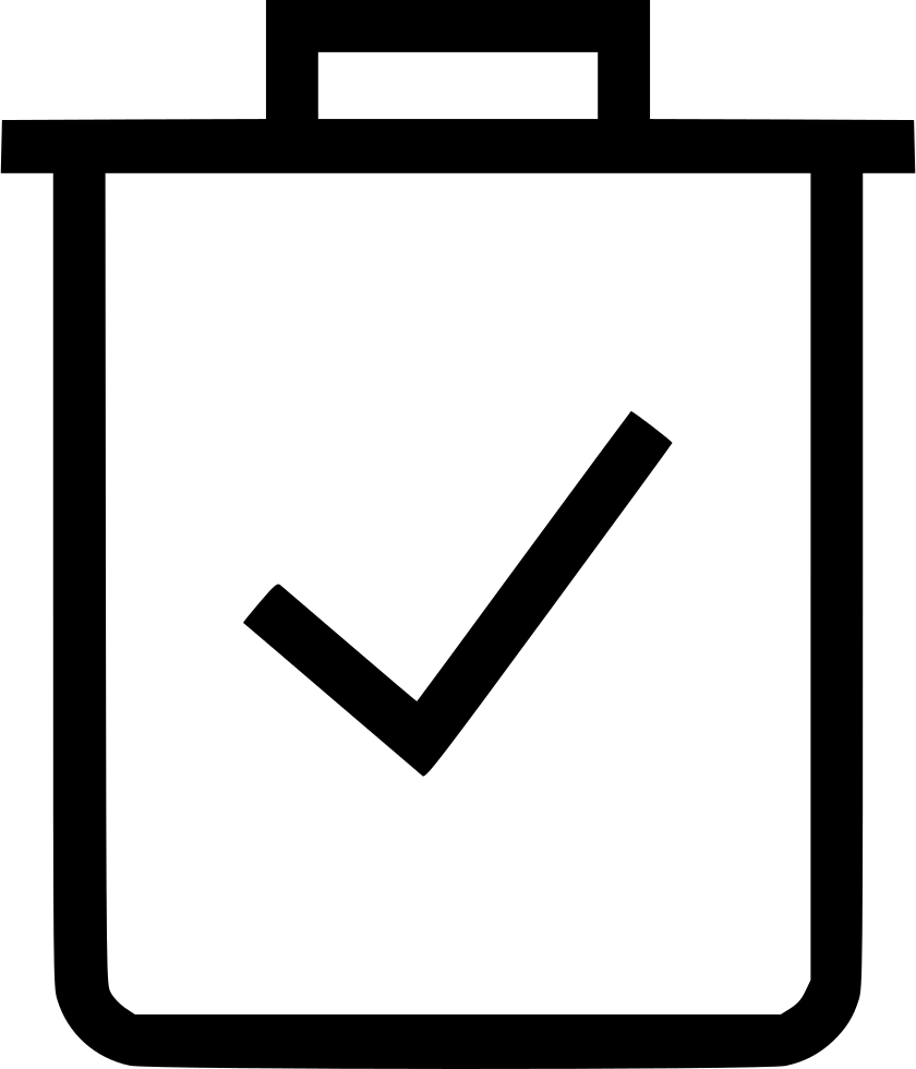 Bin Check Mark Ttash Clipart (840x980), Png Download