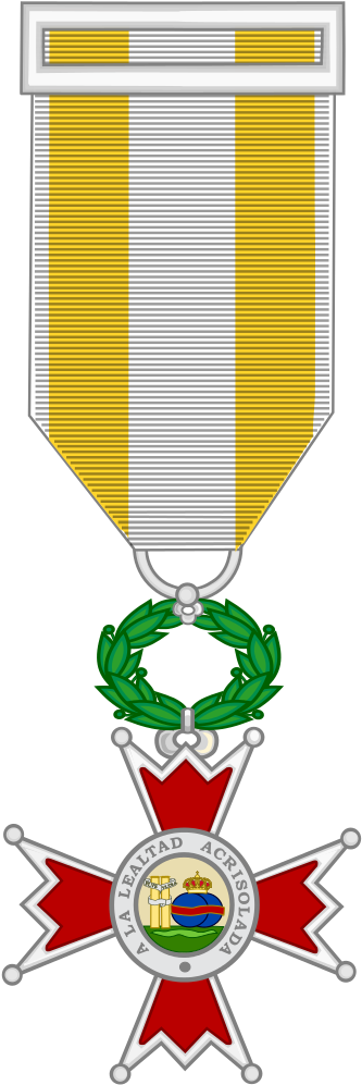 Silver Cross Of The Order Of Isabella The Catholic Clipart (377x1023), Png Download