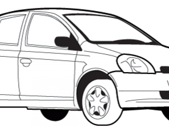 Toyota Clipart Black And White - Png Download (640x480), Png Download