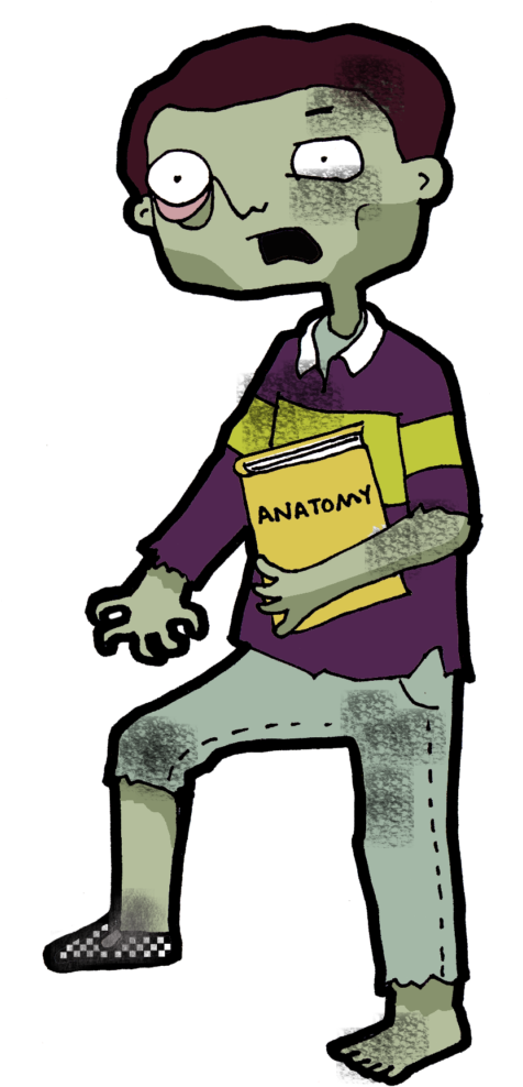 Classroom Management Zombie Clipart (482x1024), Png Download