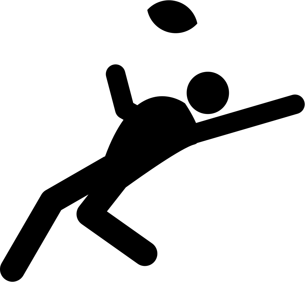 Rugby Player Trying To Catch The Ball Comments Clipart (981x908), Png Download
