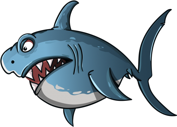 Animated White Shark Clipart (650x650), Png Download
