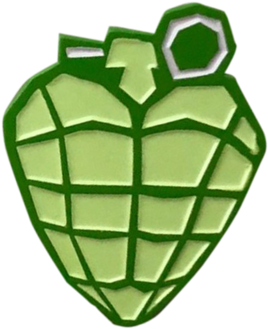 Grenade Heart Pin Clipart (600x600), Png Download