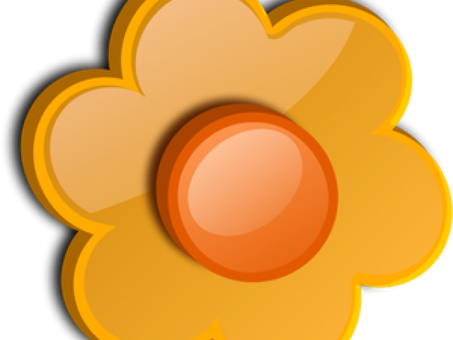 Orange Flower Clipart 4 Flower - Png Download (640x480), Png Download