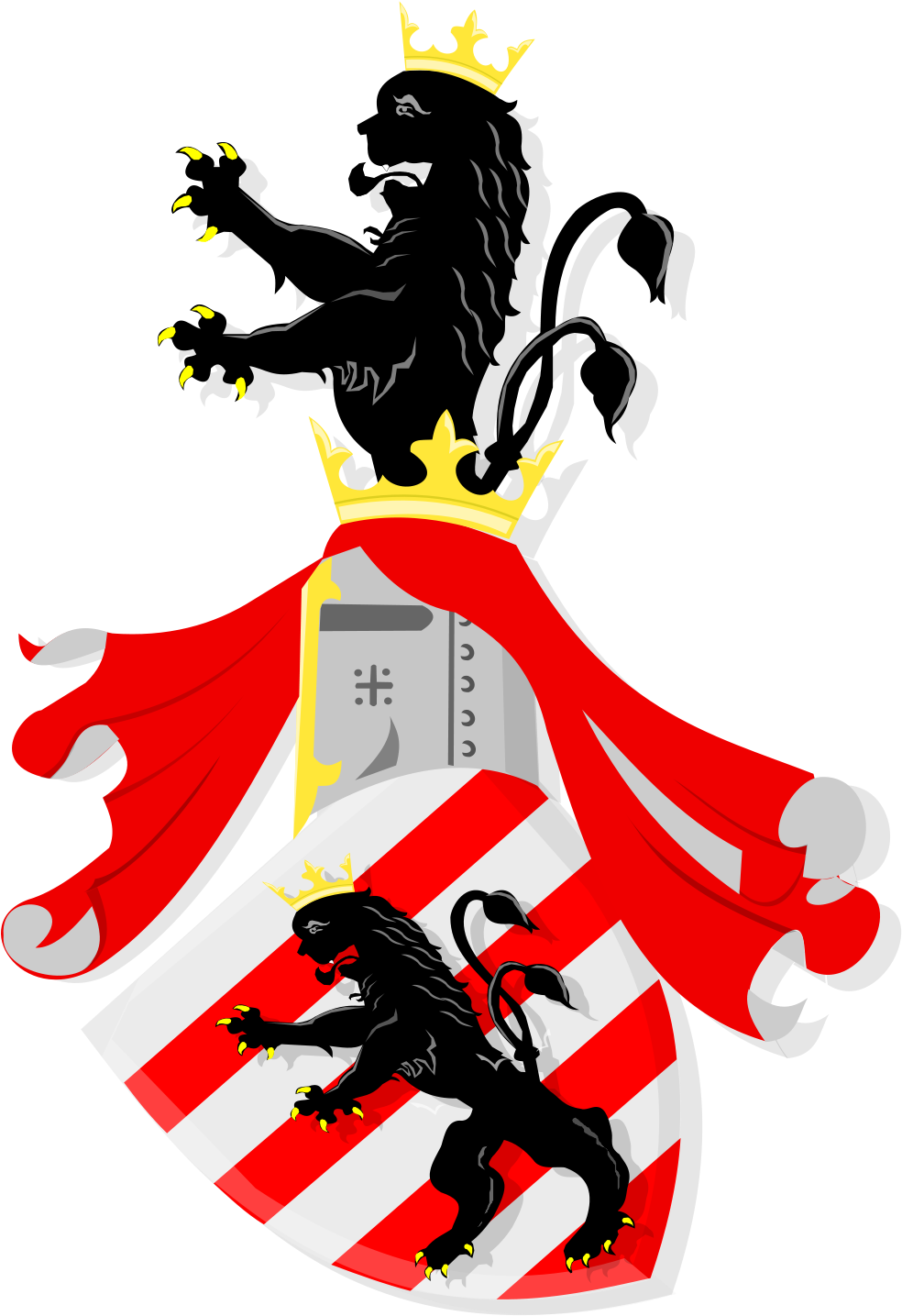 Coat Of Arms Of Family Van Hoensbroeck Clipart (600x749), Png Download