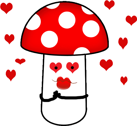 Mushy Mushroom Love Clipart (618x618), Png Download