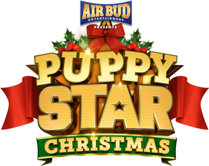 Puppy Star Christmas Clipart (1280x544), Png Download