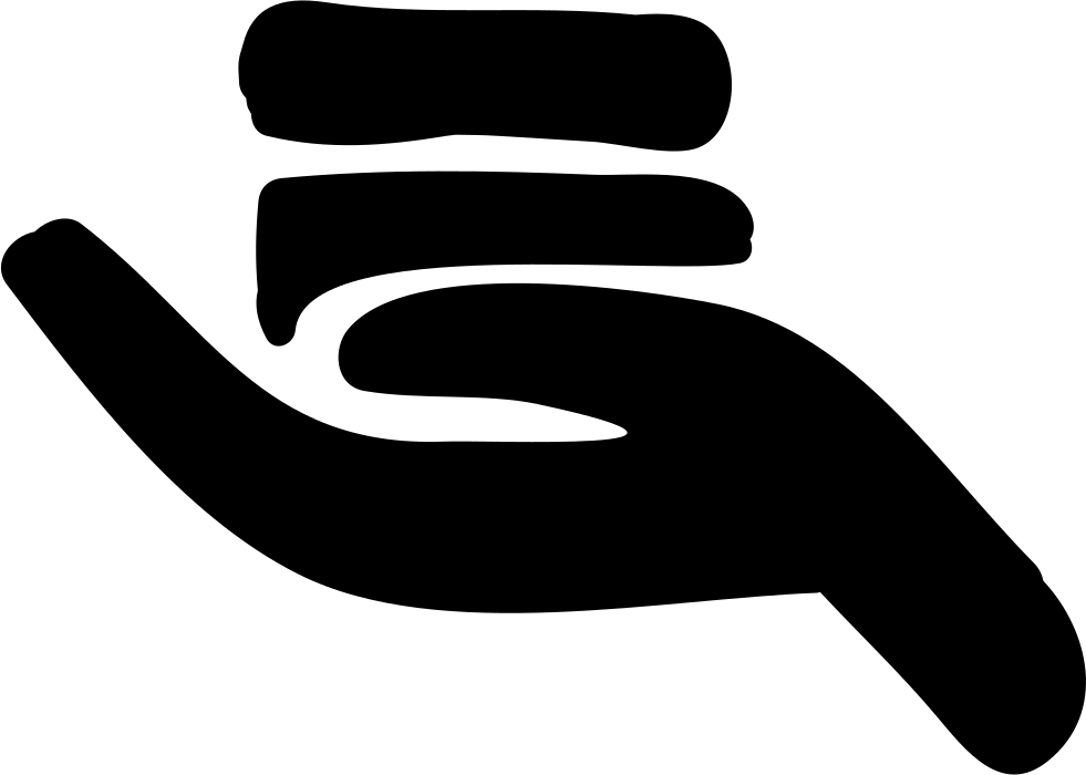 Coins On Hand Comments Clipart (981x700), Png Download