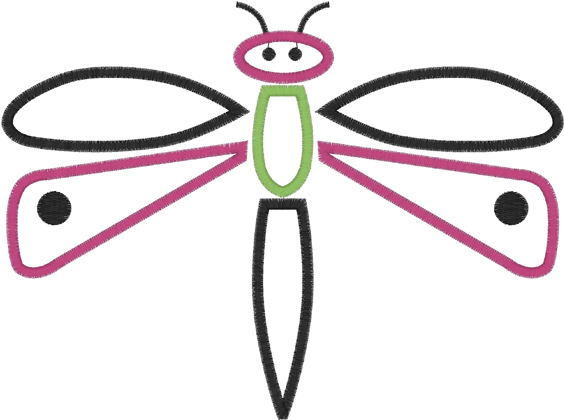 Dragonfly Applique Clipart (567x567), Png Download