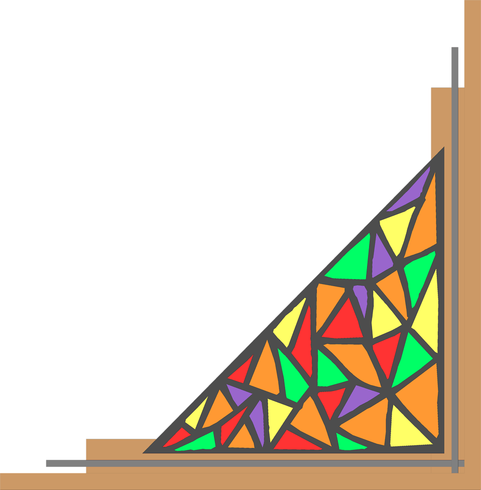 Stained Glass Clip Art Corner Borders - Png Download (958x976), Png Download