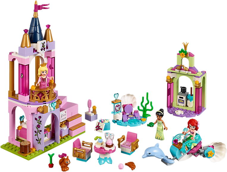 Ariel, Aurora, And Tiana's Royal Celebration Clipart (800x600), Png Download