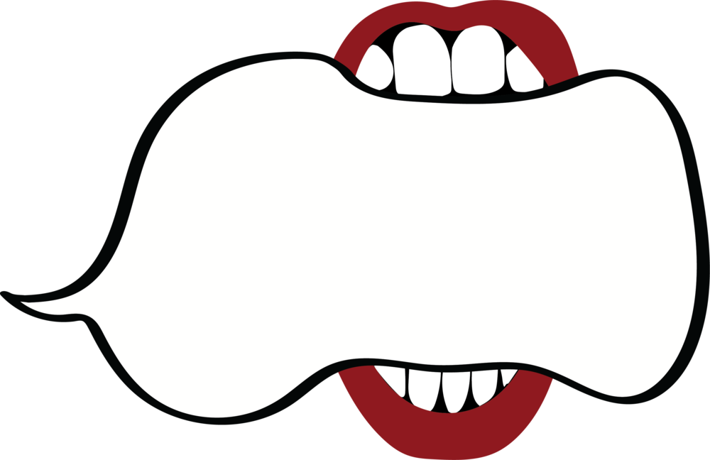 Biting The Message Clipart (1000x648), Png Download