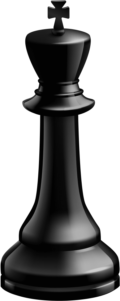 King Black Chess Piece Clipart (400x982), Png Download
