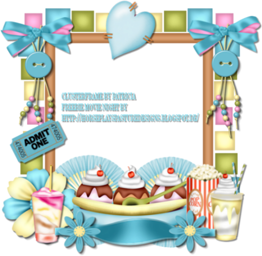 Movie Time Cluster Frames Clipart (604x604), Png Download