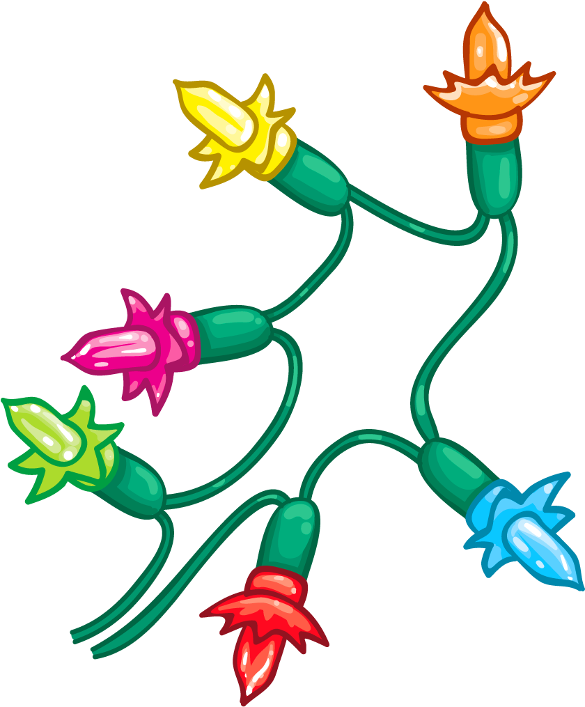 Christmas Tree With Lights Clip Art