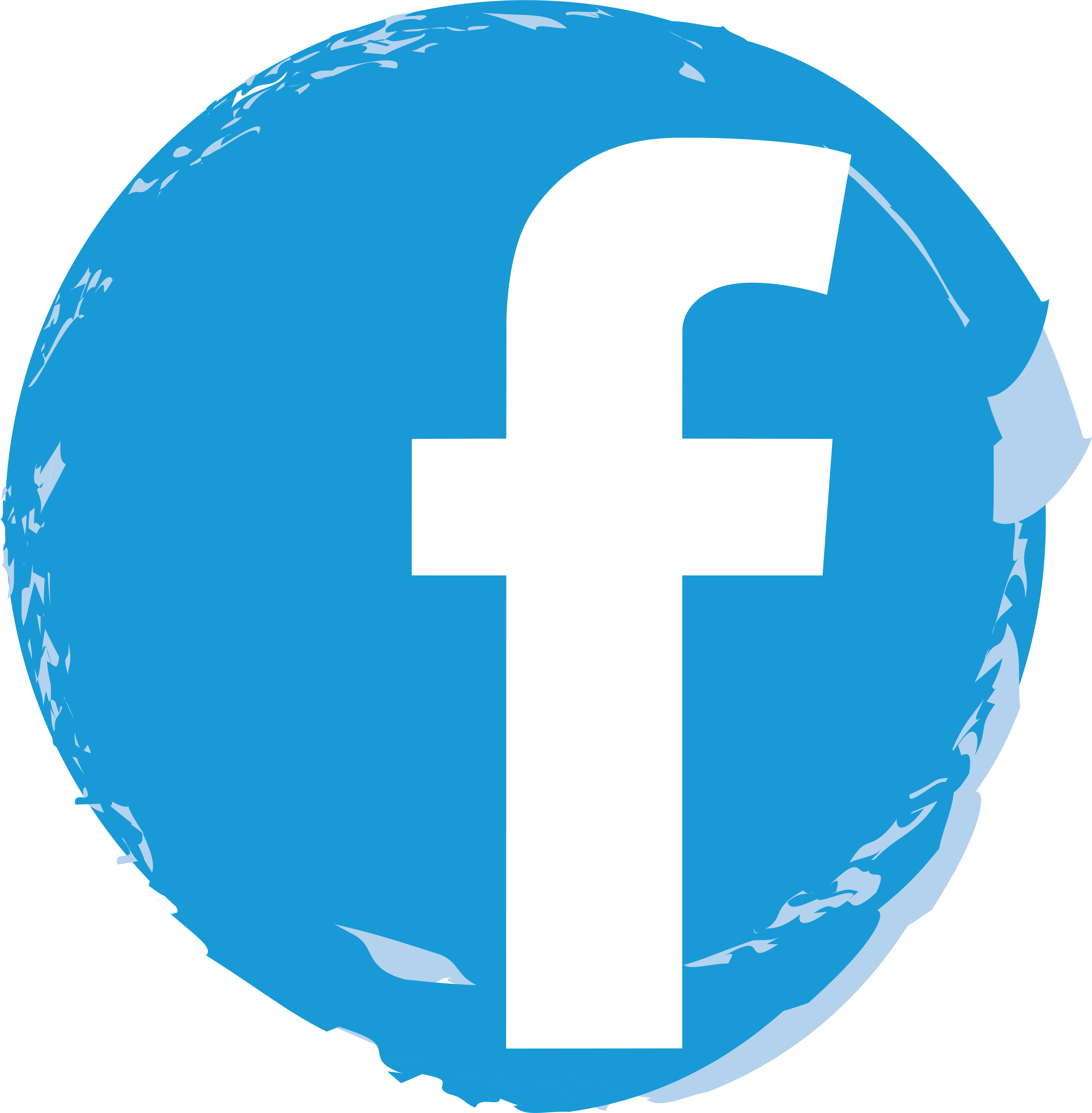 Follow Us On Facebook Clipart (4660x4748), Png Download