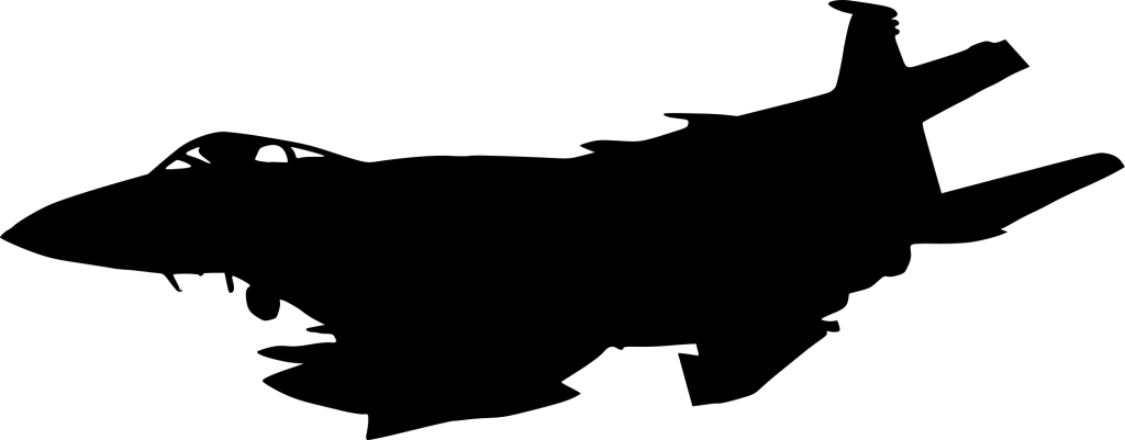 Figther Silhouette Png Free Clipart (1024x401), Png Download