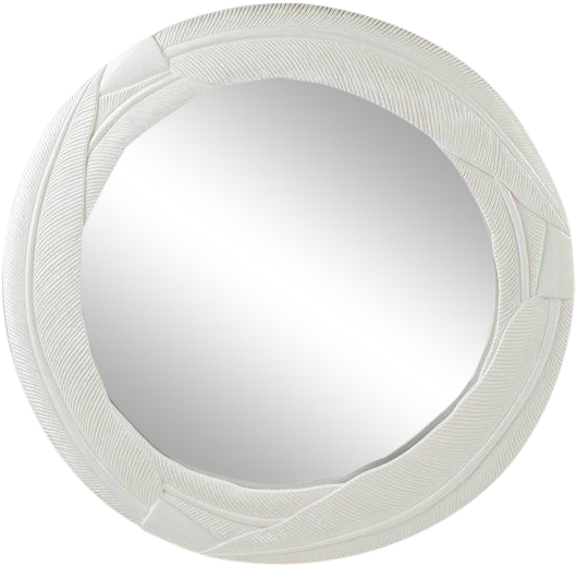 Sophisticated Art Deco Cream Lacquered Mirror With Clipart (587x576), Png Download