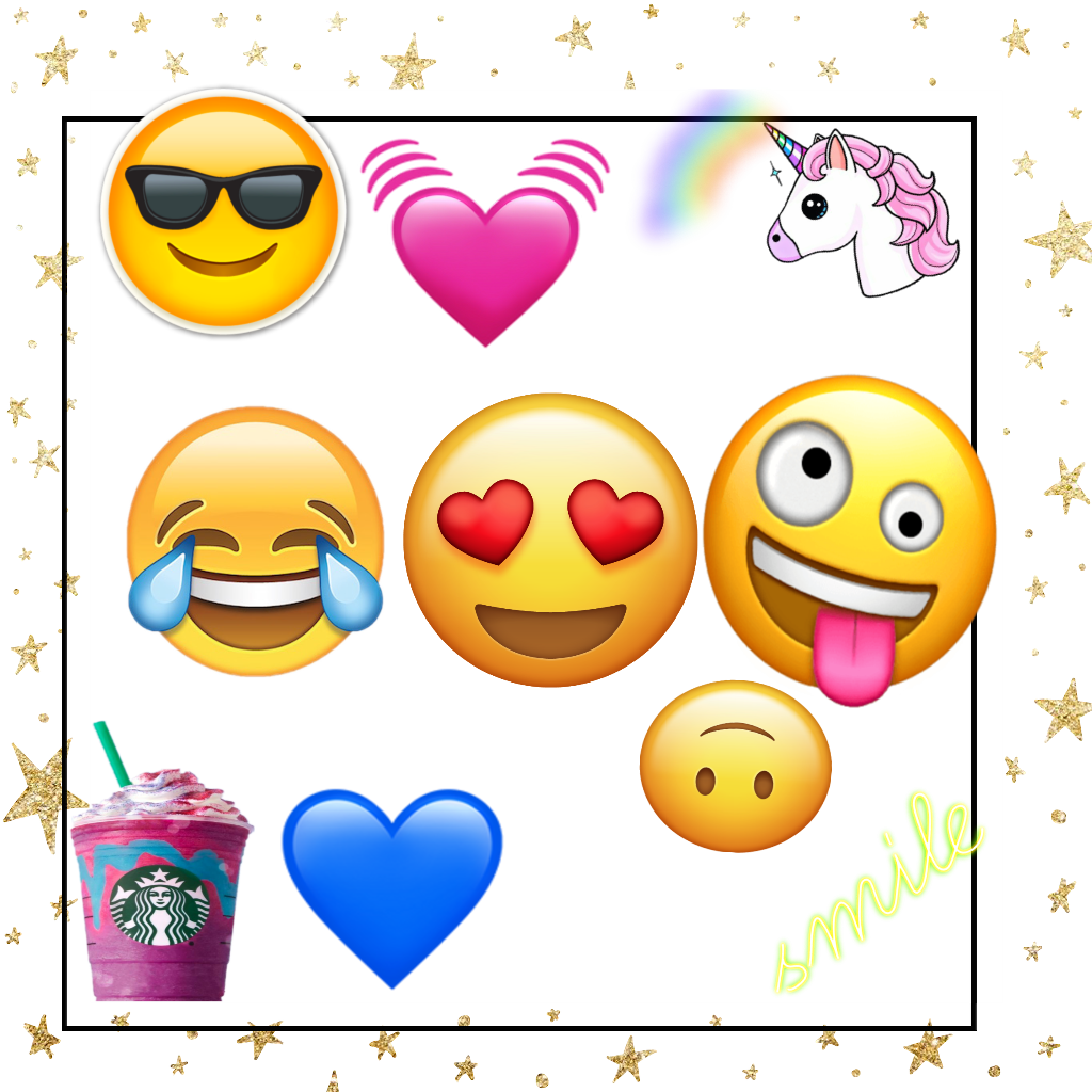 Emoji Heart💓starbucks Smile Unicorn Clipart (1024x1024), Png Download