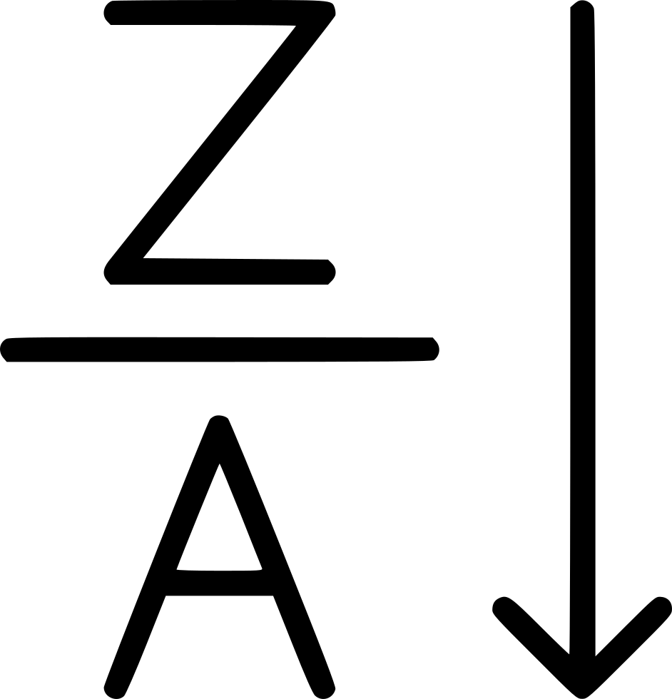 Design Sort Sorting Alphabetical Order Comments Clipart (942x980), Png Download